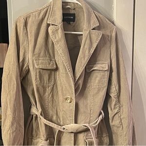 Express Beige Tie-Waist Dress Trench Coat
